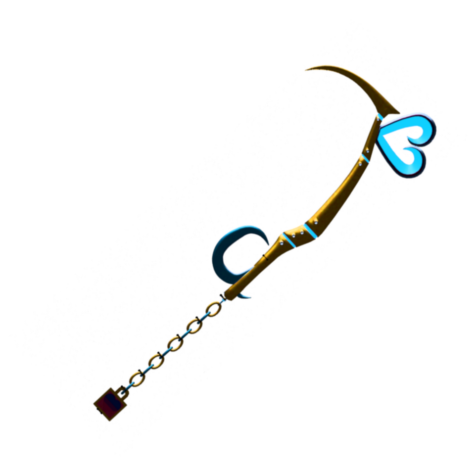 Quick screencapture of the Blender file with rig for Dollip's keyblade. These textures were all done in Substance Painter, expect for some detail on the keychain being hand-drawn in Clip Studio Paint.
